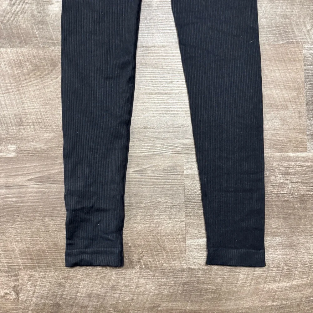 OQQ Black Ribbed Jumpsuit Size Medium
